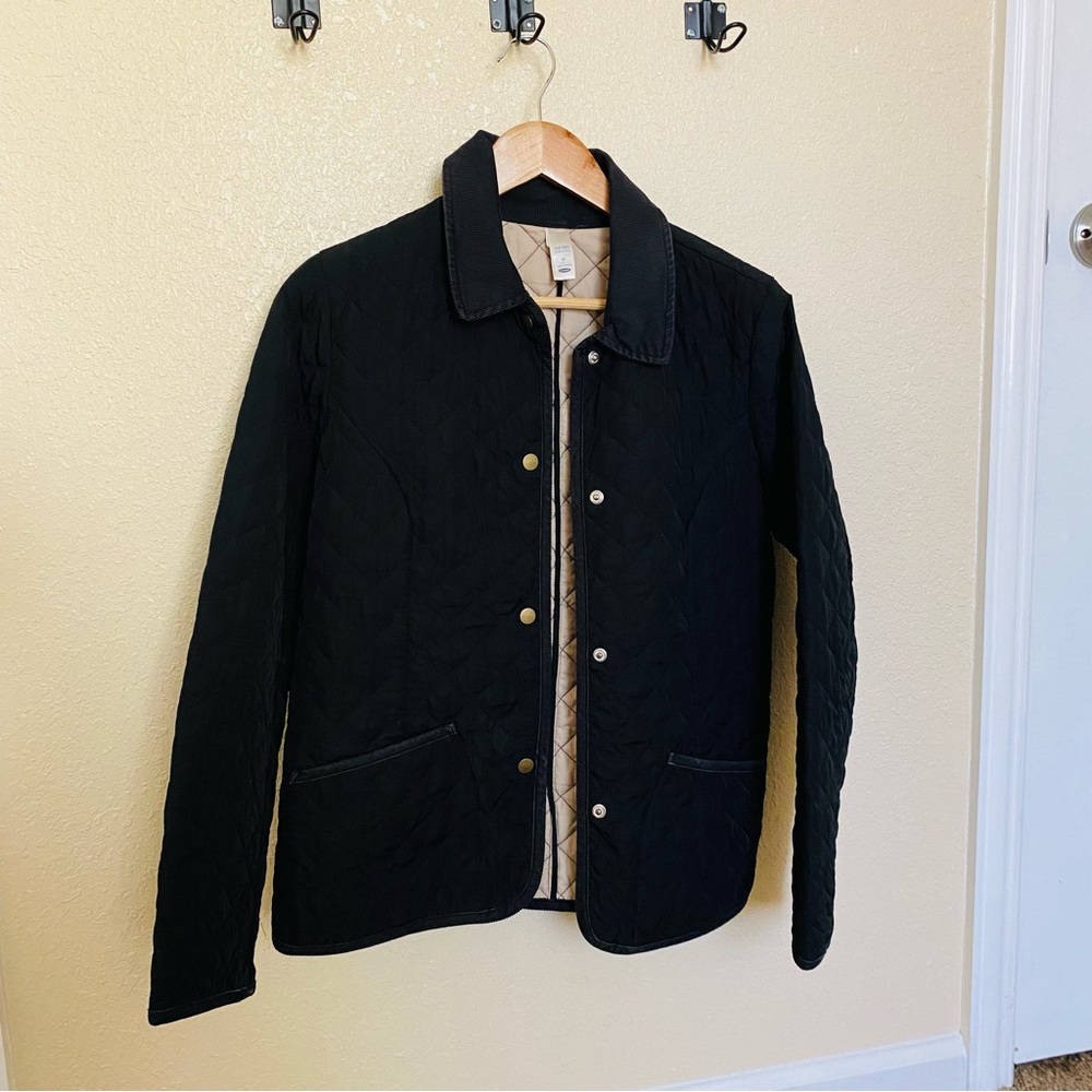 Old Navy Black Quilted Barn Jacket